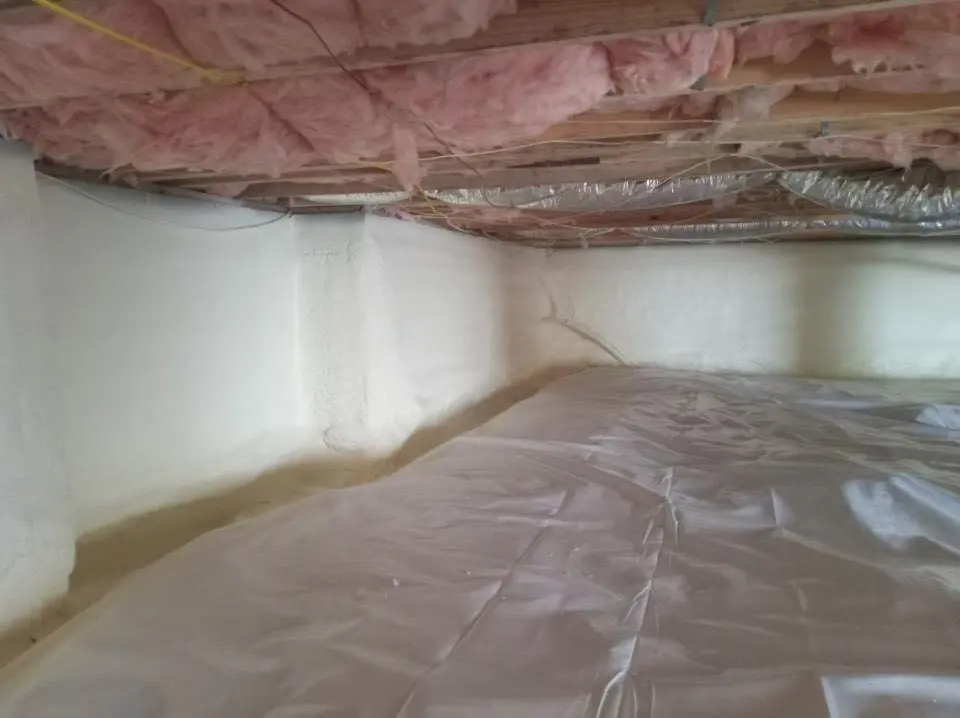 Crawl space encapsulation with closed-cell spray foam for Spray Foam Roofing in McKinney